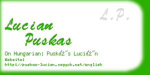 lucian puskas business card